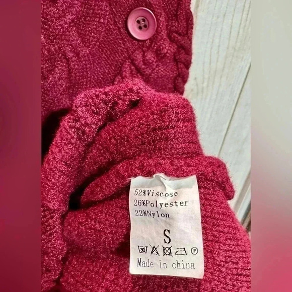 Sidefeel Women Asymmetric Buttoned Cable Knit Bodycon Mini Sweater Dress Size S - Picture 8 of 8